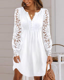 Women's New Fashion European and American Lace Long Sleeve Dress - Brier Hills