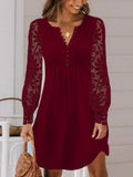 Women's New Fashion European and American Lace Long Sleeve Dress - Brier Hills