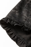 Frilled V Neck Puff Sleeve Babydoll Blouse
