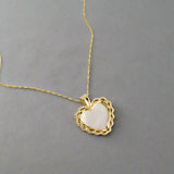 Mother of Shell Heart 925 Sterling Silver Necklace - Brier Hills