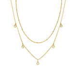 Women's Waterdrop Gold Chain Necklace, Dainty Pendant Necklace