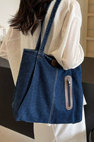 Denim Shoulder Tote Bag