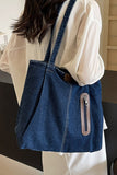 Denim Shoulder Tote Bag