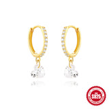 S925 Sterling Silver Classic Diamond Eardrop Earring