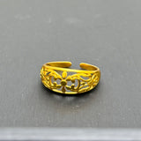 24k Gold Filled Adjustable Flowers Ring