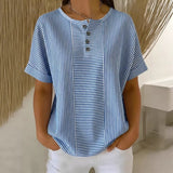 Women's Striped Short Sleeved Top