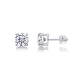 Luxury Fashion Classic Moissanite Silver Stud Earrings