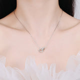 Interlocking Hearts VVS Moissanite S925 Necklace