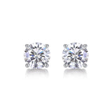 Luxury Fashion Classic Moissanite Silver Stud Earrings