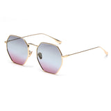 Retro Metal Polygonal Polarized Sunglasses