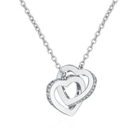 Interlocking Hearts VVS Moissanite S925 Necklace