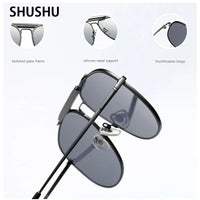 Unisex Candy Colored Metal Sunglasses