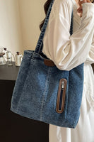 Denim Shoulder Tote Bag