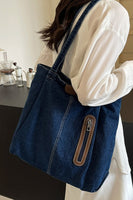 Denim Shoulder Tote Bag