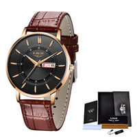 LIGE Quartz Men's Watch with Dual Calendar