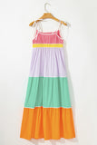 Colorful Colorblock Maxi Dress