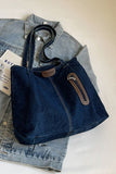 Denim Shoulder Tote Bag