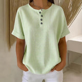 Women's Striped Short Sleeved Top