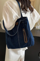 Denim Shoulder Tote Bag