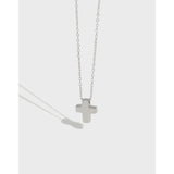 Cute Mini Cross 925 Sterling Silver Necklace