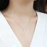 Cute Mini Cross 925 Sterling Silver Necklace