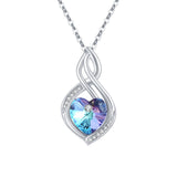 Infinity Crystal Pendant Necklace in 925 Sterling Silver - Brier Hills