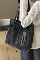 Denim Shoulder Tote Bag