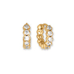 14 Karat Gold Plated 10mm CZ Earrings