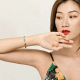 Women's Blue Heart S925 Sterling Silver Bracelet