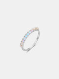 925 Sterling Silver Inlaid Opal Ring