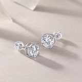 Luxury Fashion Classic Moissanite Silver Stud Earrings