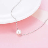 Sterling Silver AAA+ Single Freshwater Pearl 16 inch Choker Necklace