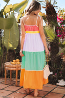 Colorful Colorblock Maxi Dress