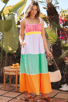 Colorful Colorblock Maxi Dress