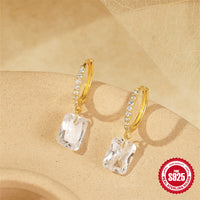 S925 Sterling Silver Classic Diamond Eardrop Earring