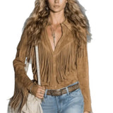 Western Style Fringe Casual Shirt for Women, Spring and Autumn