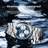 Men's Fashion Elegant Three Eyes And Six Needles Chronograph Watch