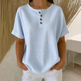 Women's Striped Short Sleeved Top