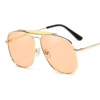 Unisex Candy Colored Metal Sunglasses