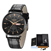 LIGE Quartz Men's Watch with Dual Calendar