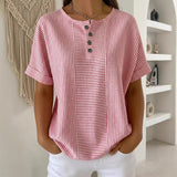 Women's Striped Short Sleeved Top