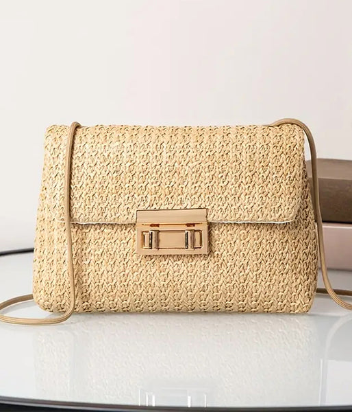 Fashionable Straw Woven Shoulder or Crossbody Bag