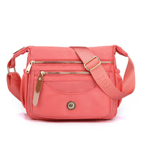 Multilayer One Shoulder Bag Large Capacity Waterproof Nylon Crossbody Bag