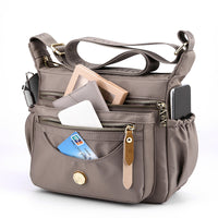 Multilayer One Shoulder Bag Large Capacity Waterproof Nylon Crossbody Bag