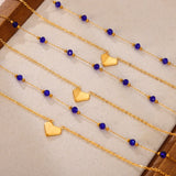 18K Gold Exquisite and Fashionable Heart Pendant with Double-layer Design Luxury Style Necklace