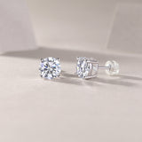 Luxury Fashion Classic Moissanite Silver Stud Earrings