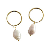S925 Pure Silver Baroque Freshwater Pearl Earrings
