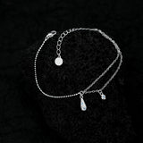 Cubic Zirconia Teardrop Pendant Bracelet
