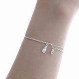 Cubic Zirconia Teardrop Pendant Bracelet