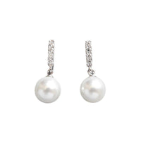 Elegant Round Shell Pearl Stud Earrings